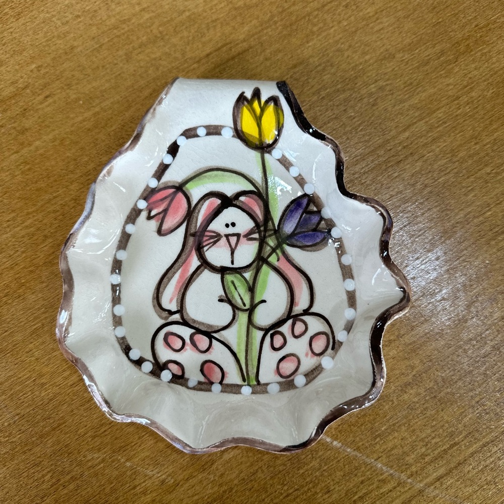 Ceramic Bunny Trinket Dish